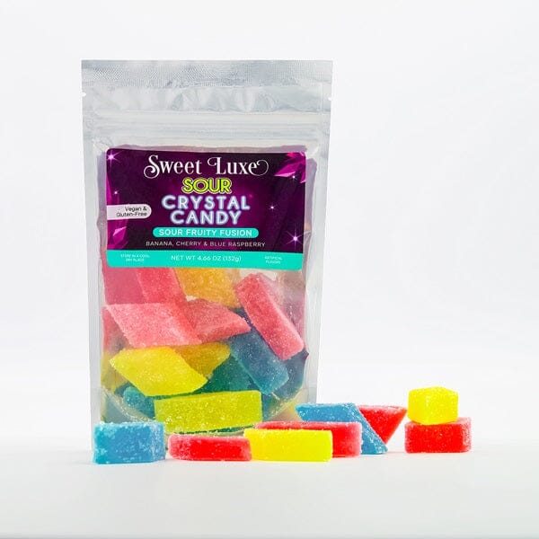 Sweet Luxe™ Crystal Candy - Multiple Flavors Simple magazineracksdirect "SOUR Fruity Fusion" - Sour Banana / Cherry / Blue Raspberry 