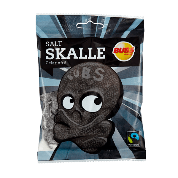 BUBS Godis: Salty Skalle Liquorice Skulls Candy (90g)