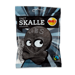 BUBS Godis: Salty Skalle Liquorice Skulls Candy (90g) Simple magazineracksdirect 