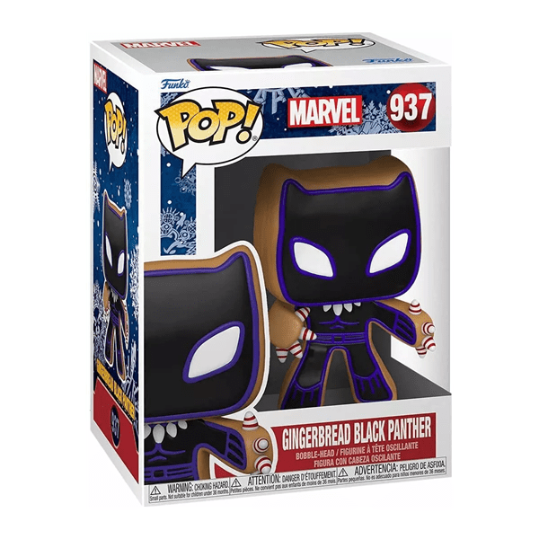 Funko Pop! Marvel: Holiday - Gingerbread Black Panther Simple Funko 