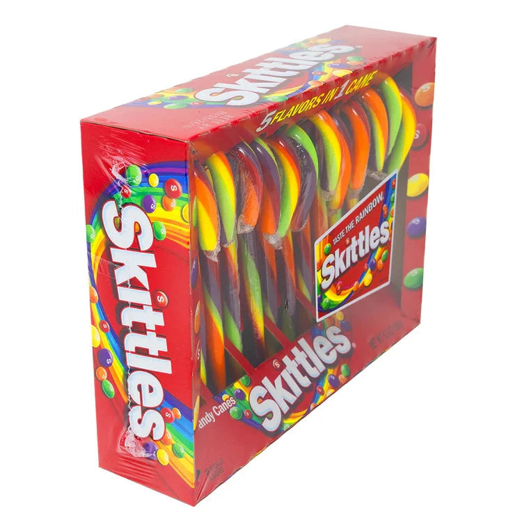Skittles Candy Canes - 12ct Simple Skittles 