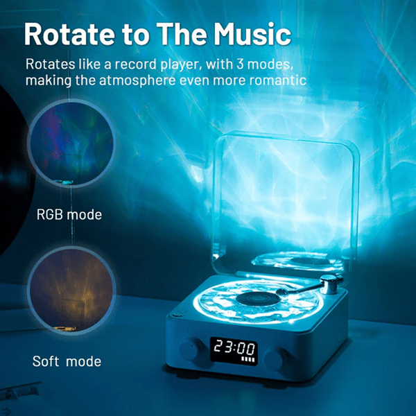 VibeWaves - Waves Speaker White Noise Lamp Projector Preorder magazineracksdirect 