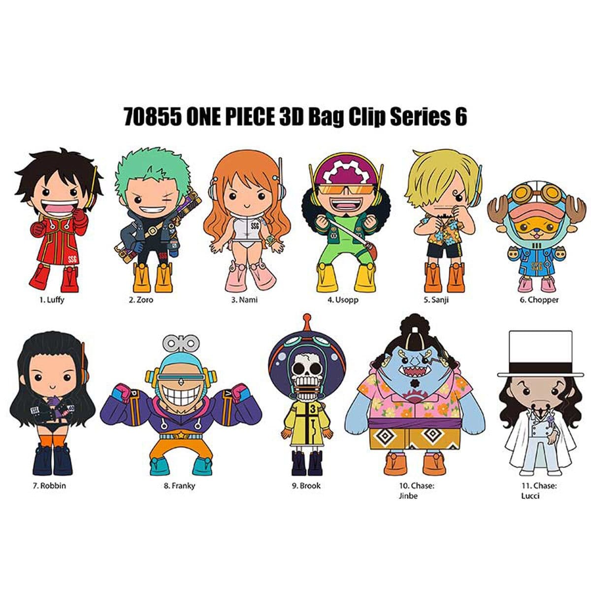 3D Anime: One Piece Foam Bag Clip Series 6 (1pc) Simple One Piece 