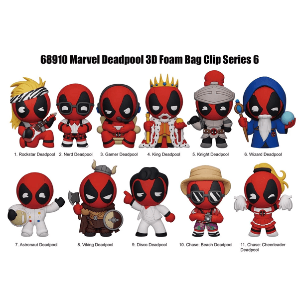 3D Anime: Deadpool Series 6 Foam Bag Clip