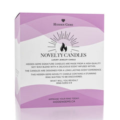 Hidden Gems Lavender Drink Novelty Candle | 1 Ring Inside Simple magazineracksdirect 