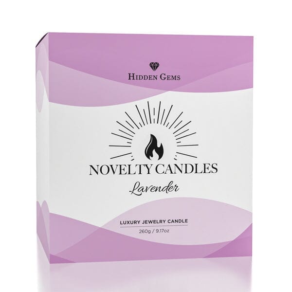 Hidden Gems Lavender Drink Novelty Candle | 1 Ring Inside Simple magazineracksdirect 