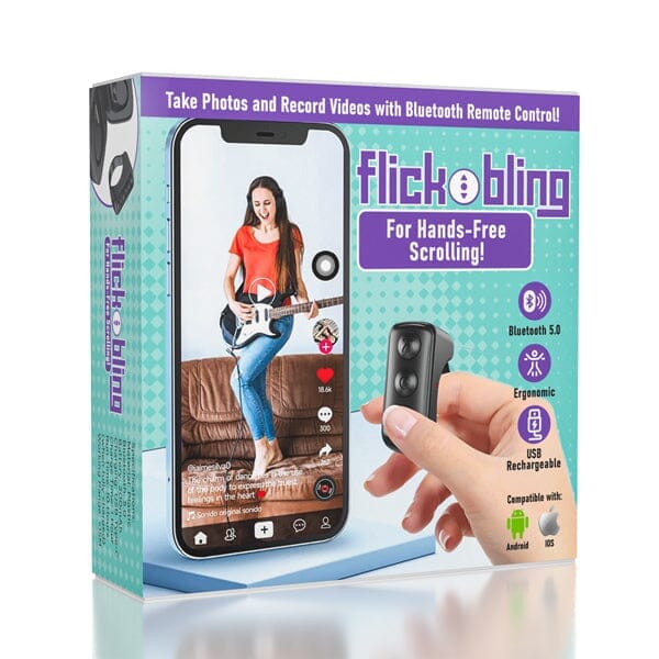 flickbling | Bluetooth Ring For Hands-Free Scrolling | As Seen On TikTok! Simple Showcase 