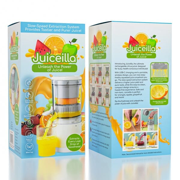 Juiceilla | Rechargeable Citrus Juicer | Pre-Order Preorder magazineracksdirect 