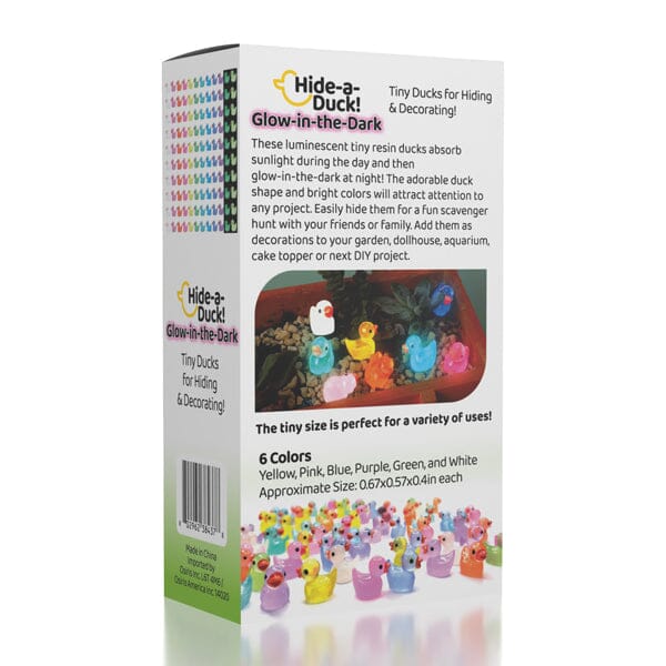 Hide-A-Duck Tiny Glow-In-The-Dark Duck Charms (100pc) Simple magazineracksdirect 