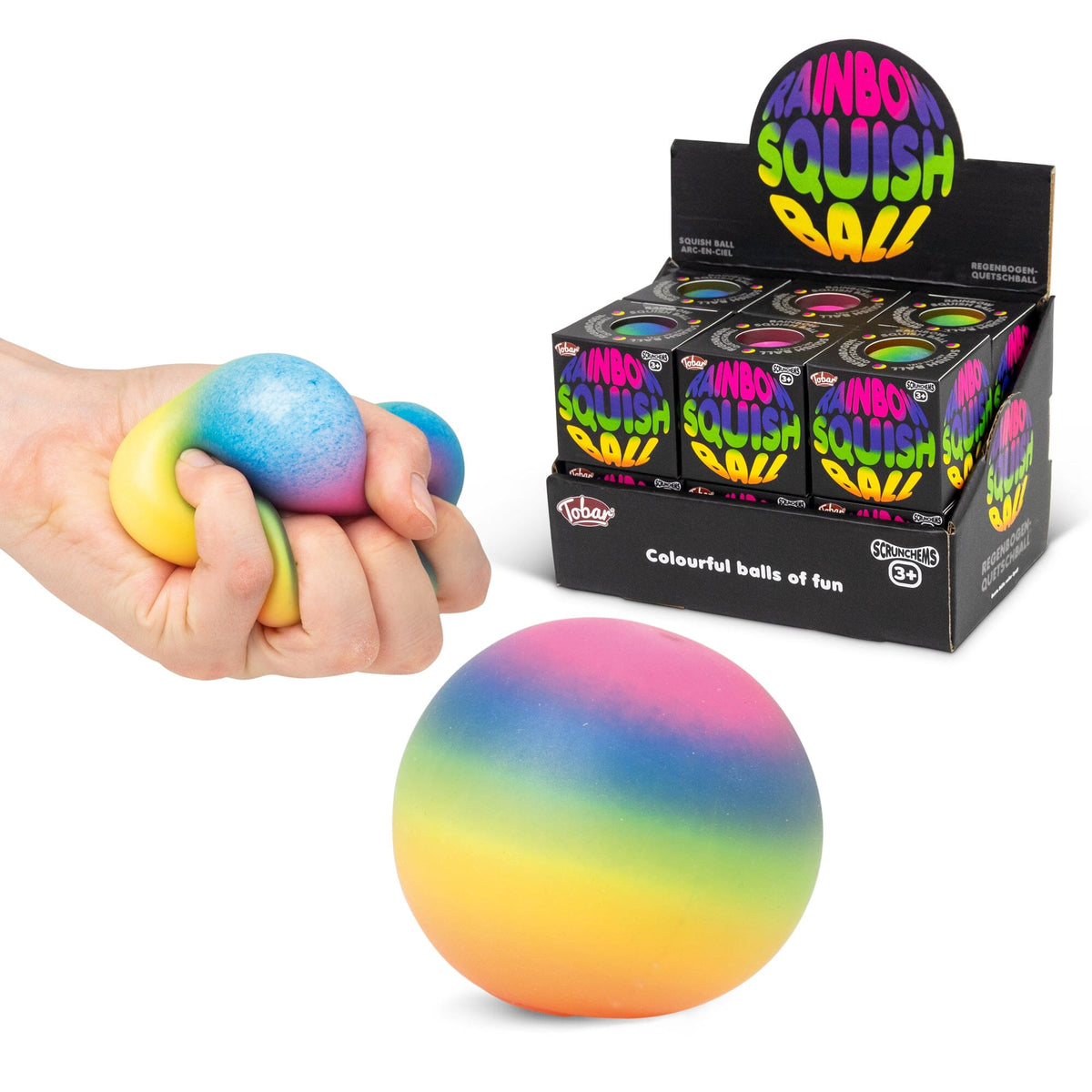 Scrunchems Rainbow Squish Ball Fidget Toy (1pc) Simple Scrunchems 