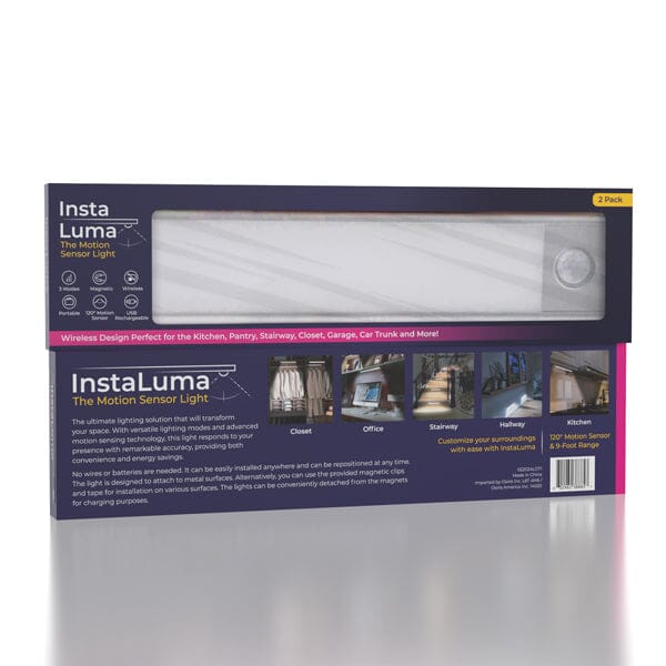 InstaLuma LED Motion-Sensing Light Bar (2pk) Simple magazineracksdirect 