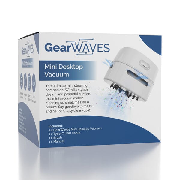 GearWaves: Mini Cube Desktop Vacuum Cleaner Simple magazineracksdirect 