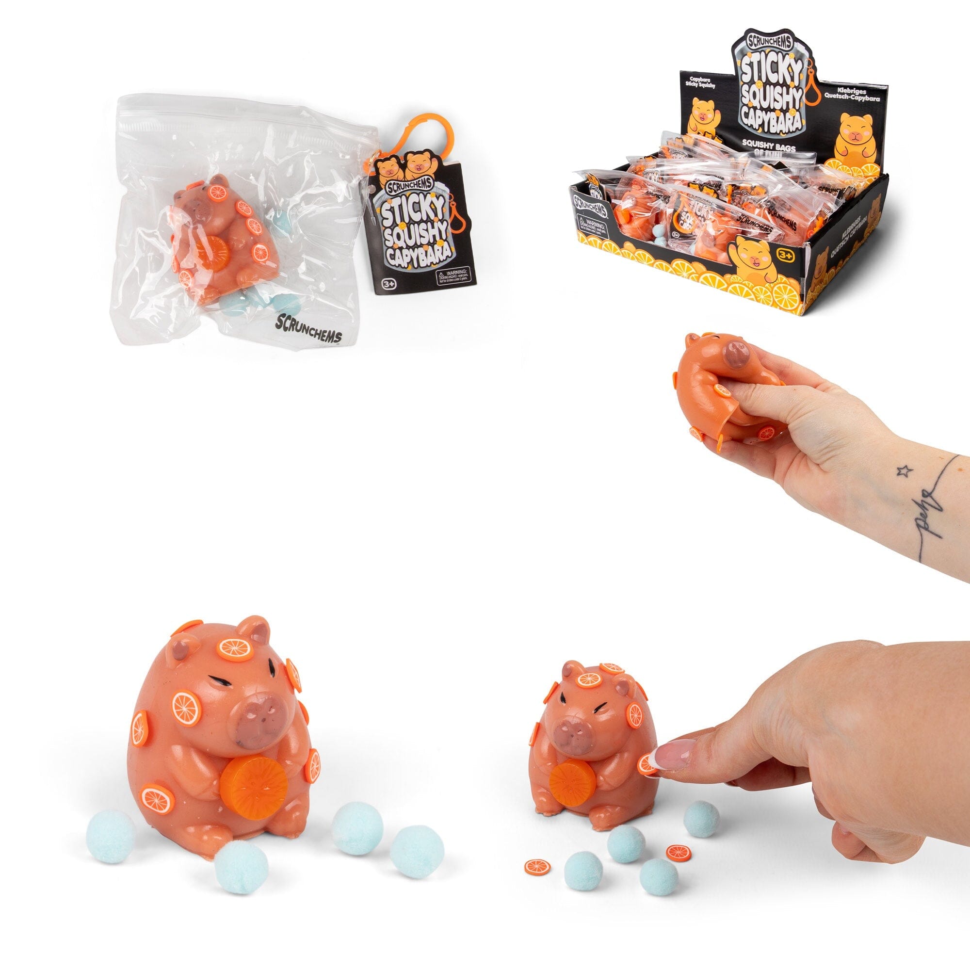 Scrunchems Sticky Squishy Capybara Fidget Toy (1pc) Simple Scrunchems 