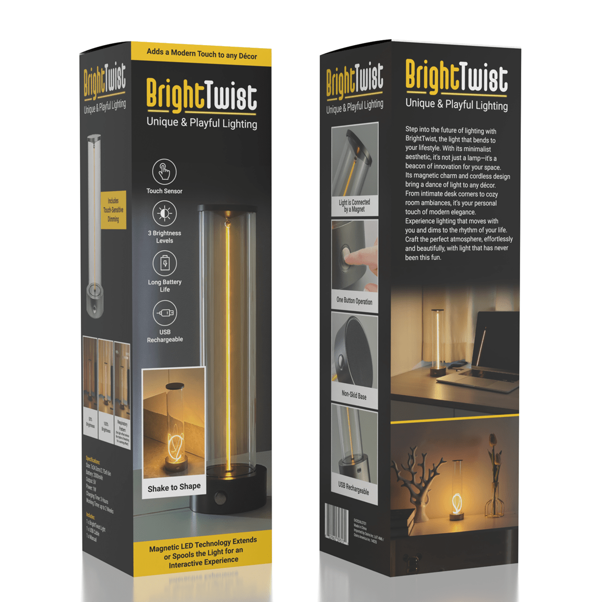 BrightTwist - Unique and Playful Magnetic String Lamp Simple Exclusive 