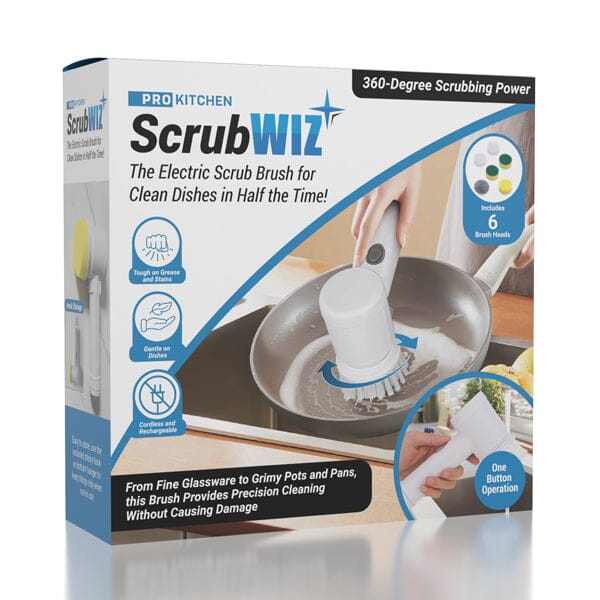 ProKitchen ScrubWIZ Electric Multi-Functional Scrub Brush Preorder magazineracksdirect 