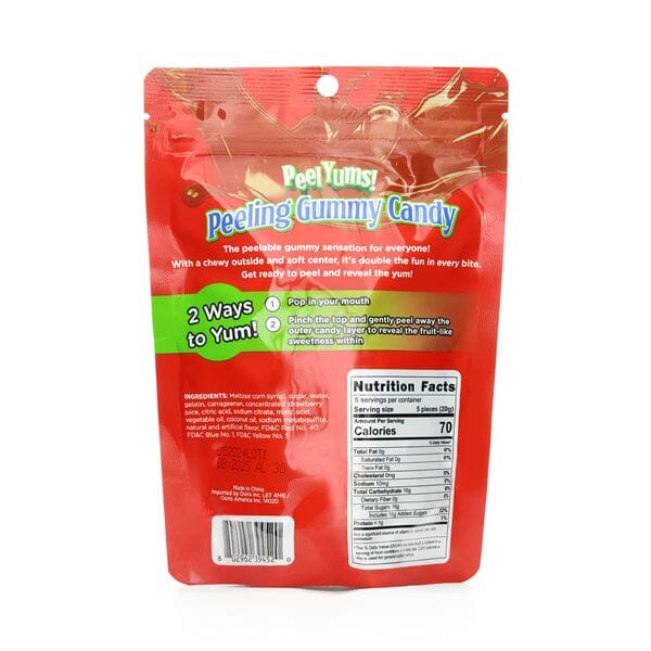 PeelYums Peelable 3D Fruit Gummy Candy (100g) Multiple Flavors Simple magazineracksdirect 