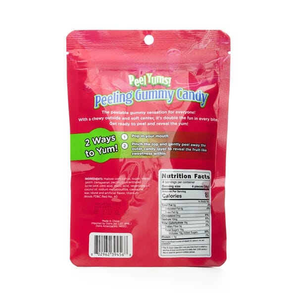 PeelYums Peelable 3D Fruit Gummy Candy (100g) Multiple Flavors Simple magazineracksdirect 