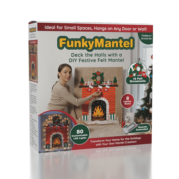 FunkyMantel - Felt Wall XMas Mantel 75" (190cm) Preorder magazineracksdirect 