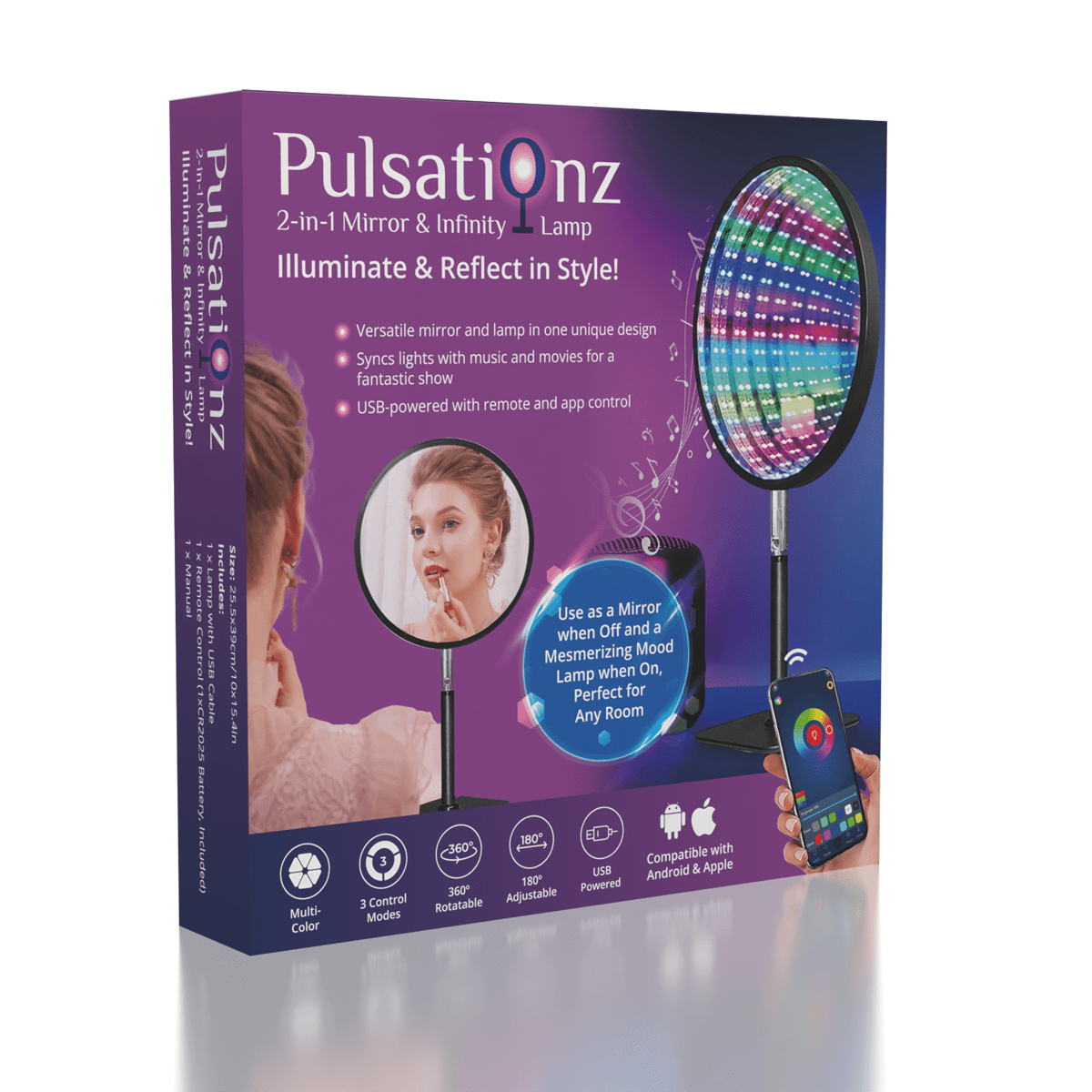 Pulsationz 2-in-1 Mirror & Infinity Lamp Simple Pulsationz 