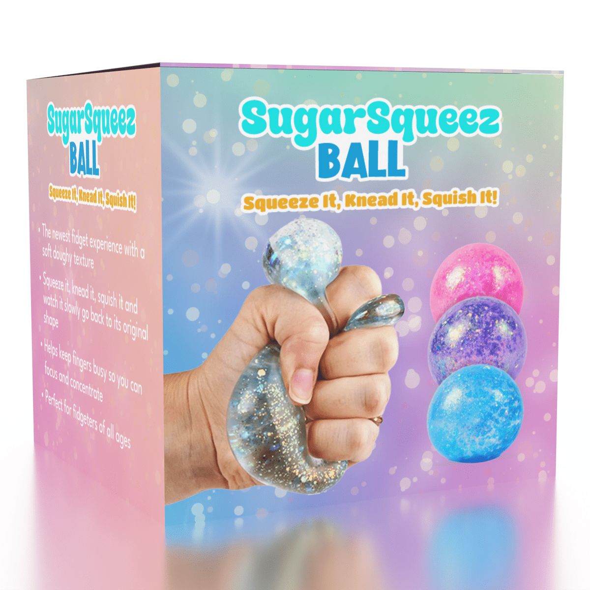 SugarSqueez Squishy Fidget Sugar Stress Ball (1pc) Assorted Colors Simple Exclusive 