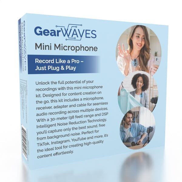 GearWaves: Mini Wireless Clip-On Microphone (Smartphone Compatible) Preorder magazineracksdirect 