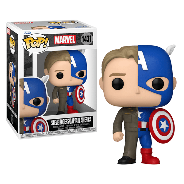 Funko Pop! Marvel: Split - Captain America/Steve Rogers Figure Simple Funko 