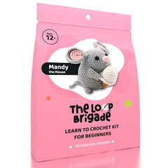 The LOOP Brigade: DIY Mini Crochet Plush Toy Complete Kit For Beginners - Mandy the Mouse Simple Exclusive 