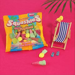 Swizzels Squashies Tropical Fruit Flavours - 100g Imported From England Simple Squashies 