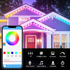 Pulsationz Under Eave String Lights (49.2ft) Simple Pulsationz 