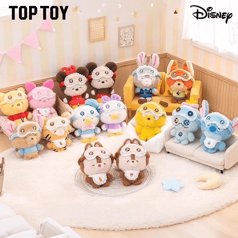 TOP TOY x Disney Squinting Sleepwear Series Plush Pendant Blind Box (1pc) Simple TOP TOY 