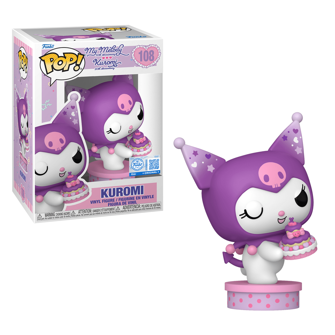 Funko Pop! Hello Kitty: Kuromi with Cake (20th Anniversary) Figure Simple Funko 