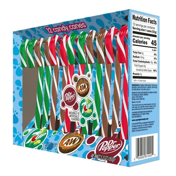 Soda Pop Candy Canes - 12ct Simple Exclusive 
