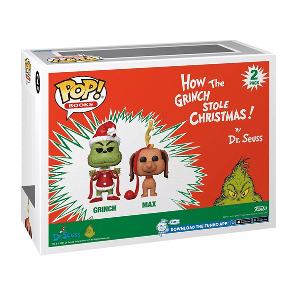 Funko Pop! Books: How The Grinch Stole Christmas - Grinch and Max (2-Pack) Simple Funko 