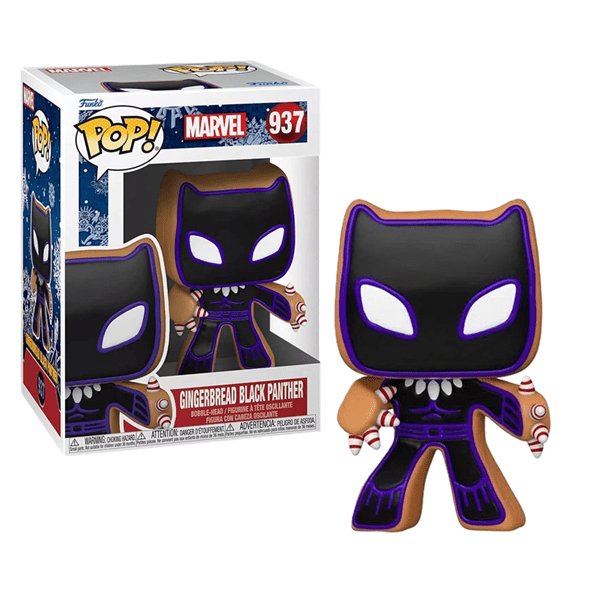 Funko Pop! Marvel: Holiday - Gingerbread Black Panther Simple Funko 