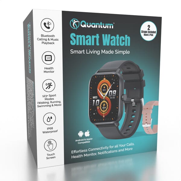 Quantum Smart Watch (2 Straps Included) Preorder magazineracksdirect 