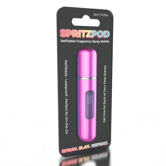 SpritzPod Portable Refillable Fragrance Atomizer 5mL Capacity (Assorted Colors) Simple Exclusive 