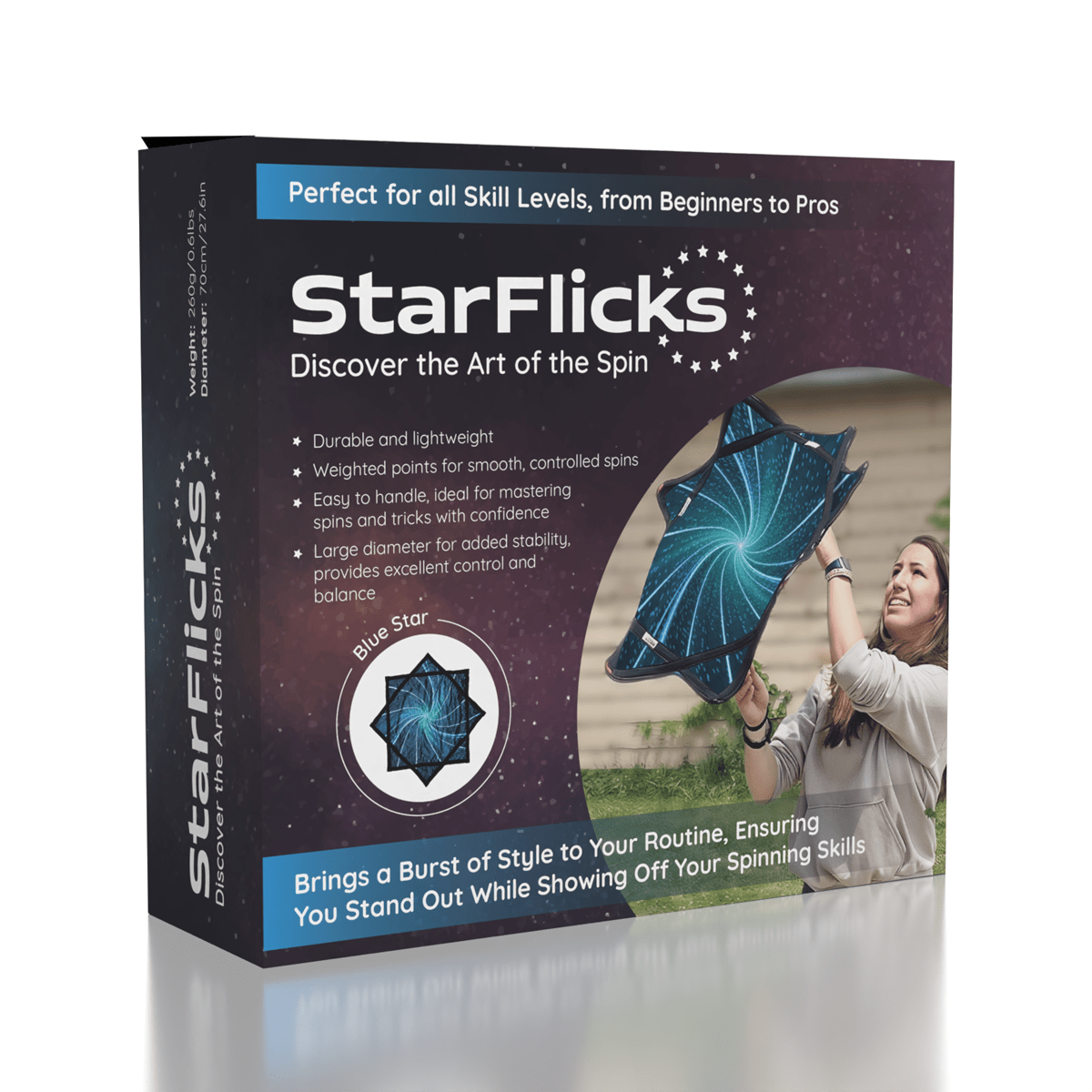StarFlicks Space Designs Spinning Star in Multi Color Simple Exclusive 