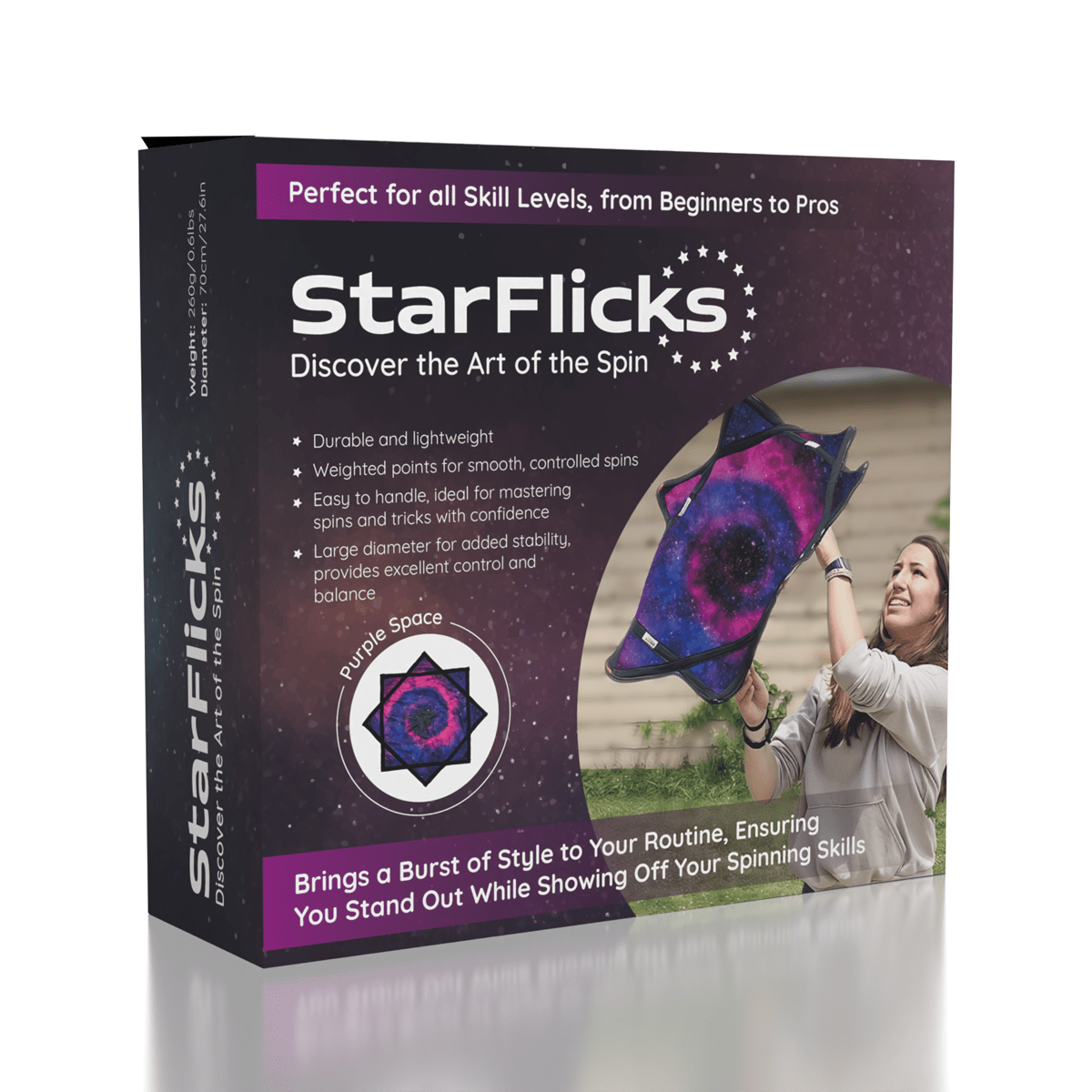 StarFlicks Space Designs Spinning Star in Multi Color Simple Exclusive 