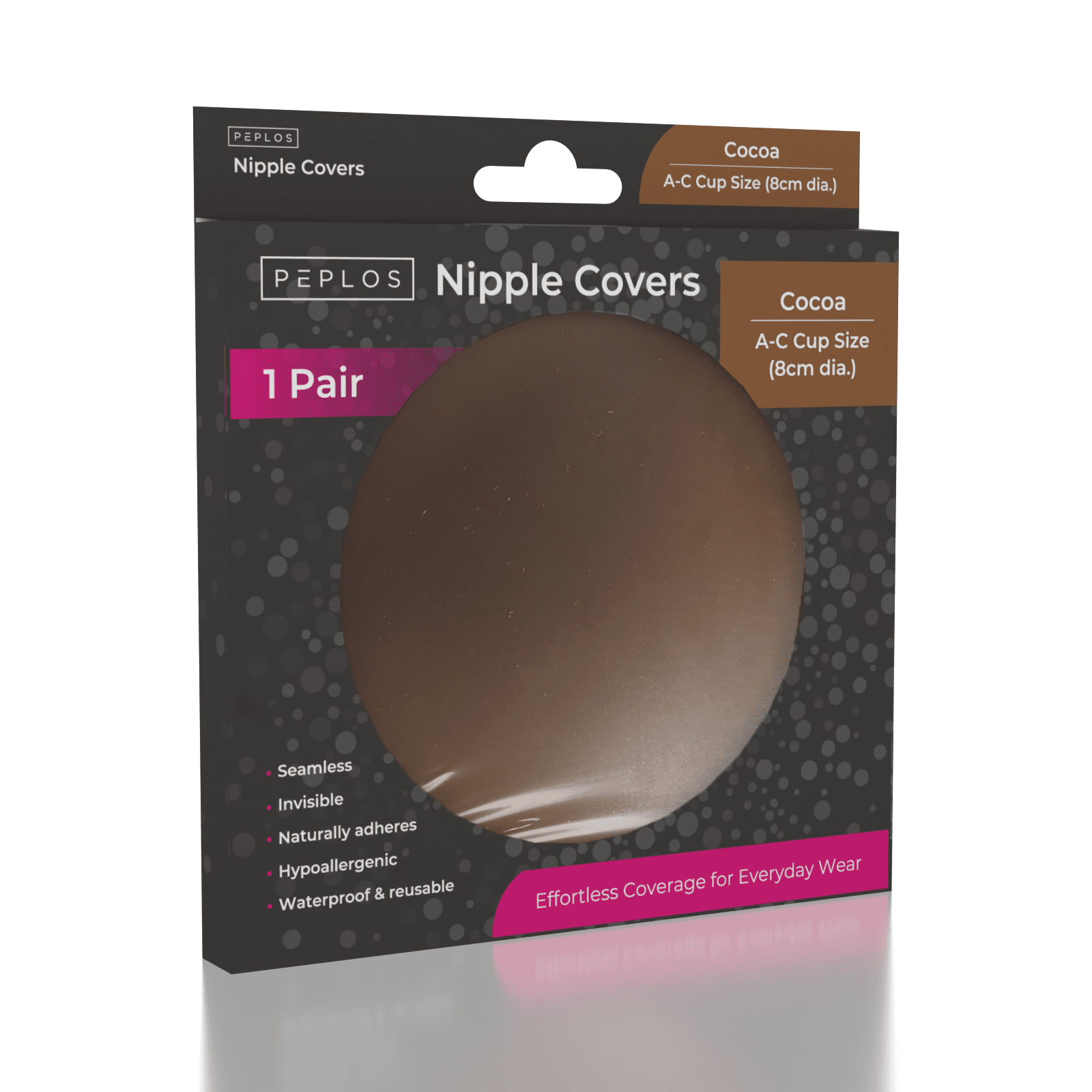 Peplos Non-Adhesive Silicone Nipple Covers - Cocoa (Multiple Sizes) Simple Peplos 