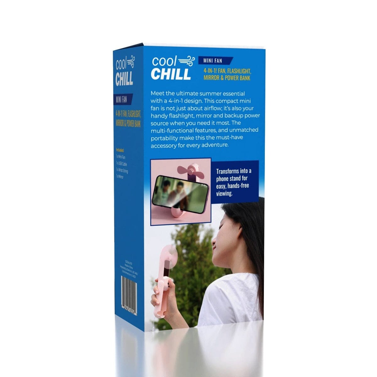 Cool Chill 3 in 1 Handled Mini Fan - Multi Color Simple Cool Chill 