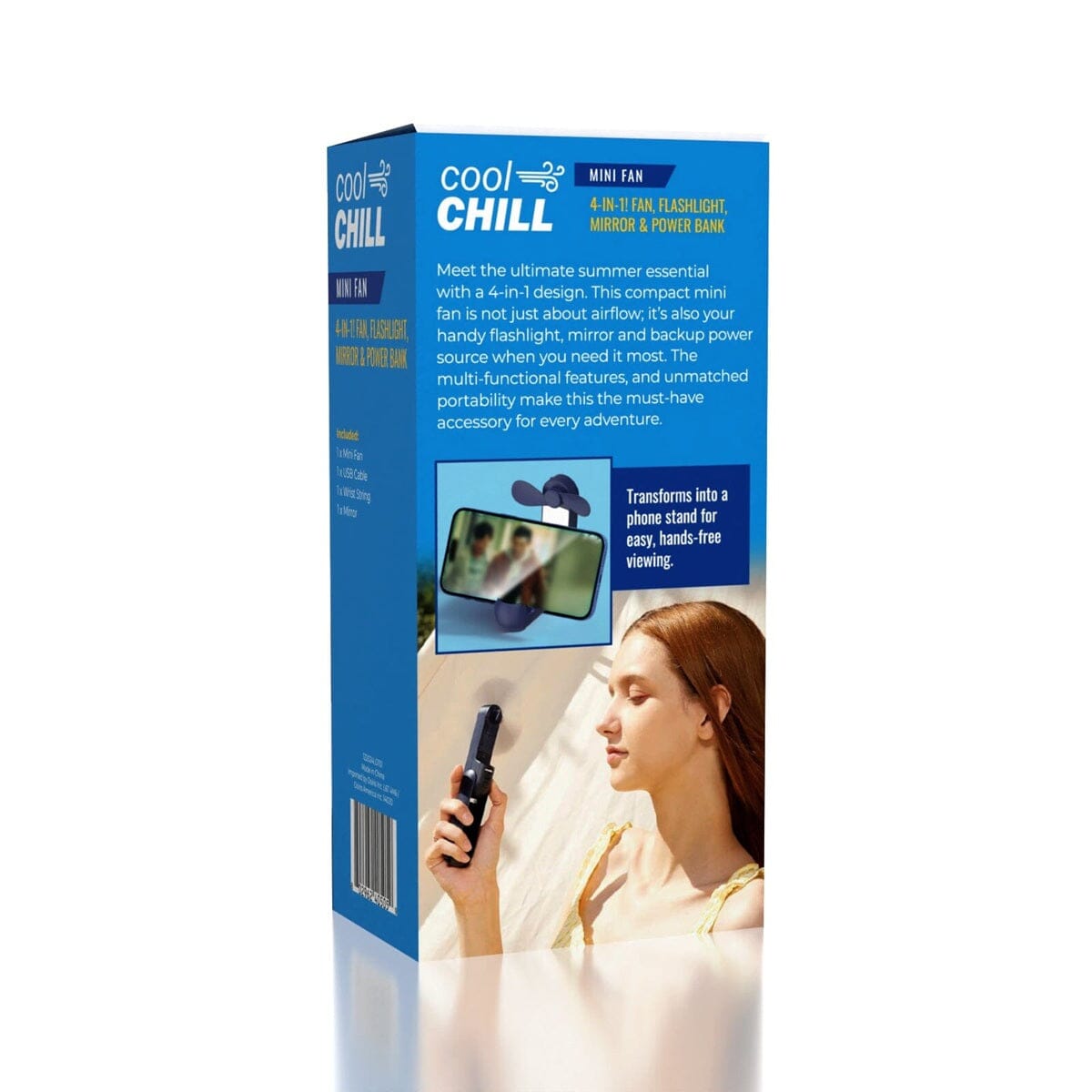 Cool Chill 3 in 1 Handled Mini Fan - Multi Color Simple Cool Chill 