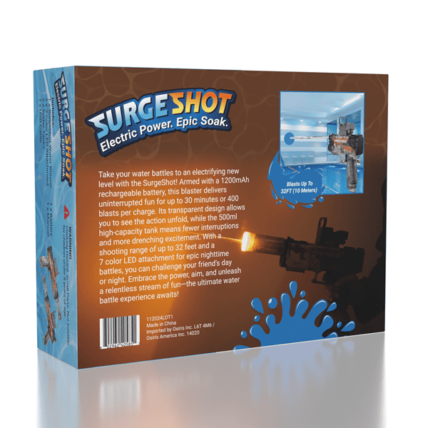 SurgeShot: Rechargeable Automatic Water Blaster Gun Simple Exclusive 