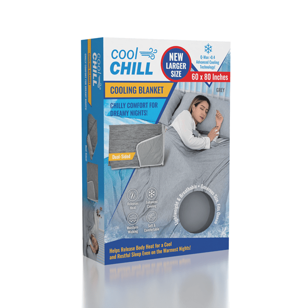 Cool Chill Cooling Lightweight Breathable Blanket Grey - Large Simple Cool Chill 