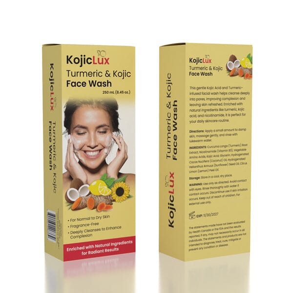 KojicLux Kojic & Turmeric Face Wash Facial Cleanser (250mL) Simple Exclusive 