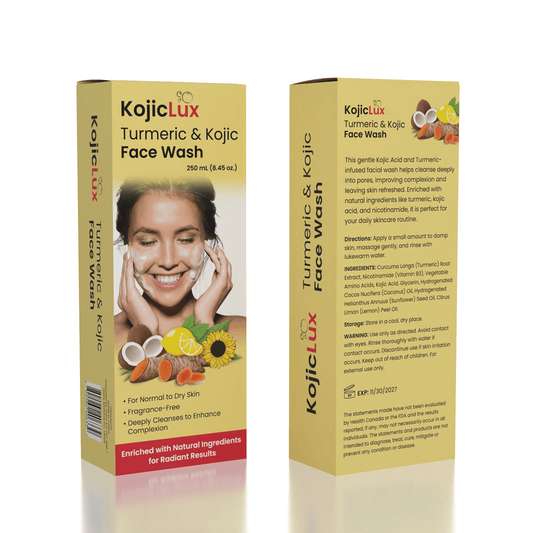 KojicLux Kojic Acid & Turmeric Face Wash Facial Cleanser (250mL) Simple Exclusive 