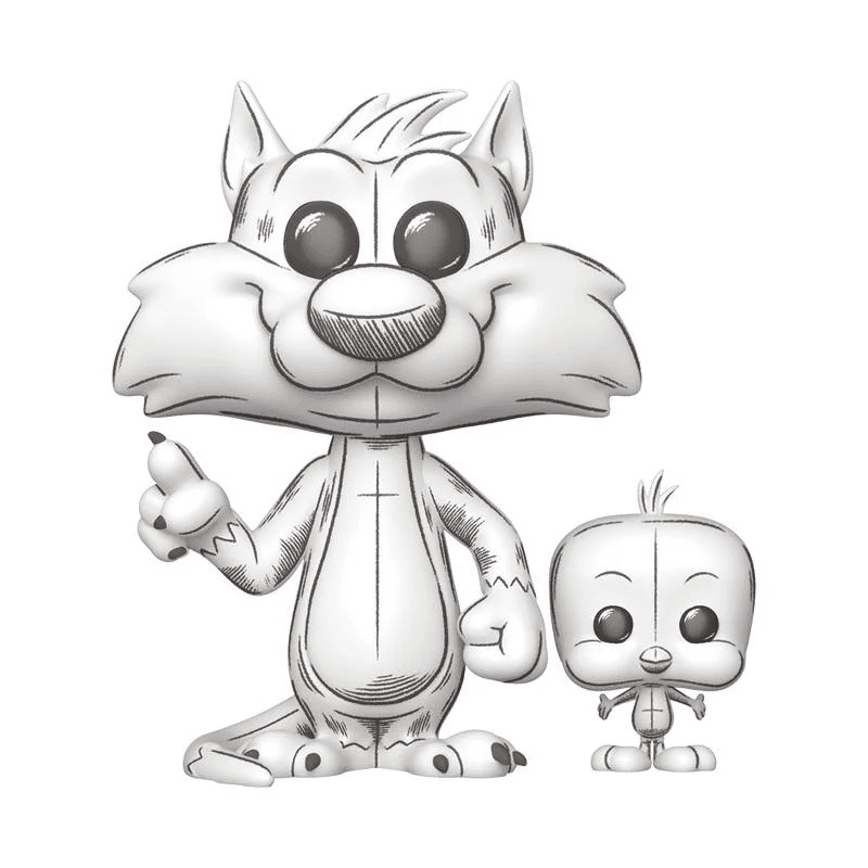 Funko Pop! Anime: Looney Tunes – Sketched Sylvester and Tweety