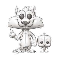 Funko Pop! Anime: Looney Tunes – Sketched Sylvester and Tweety Figure Simple Funko 