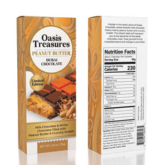 Dubai Chocolate Bar Limited Edition Peanut Butter by Oasis Treasures (75g) Ships Mid February Simple Oasis Treasures 