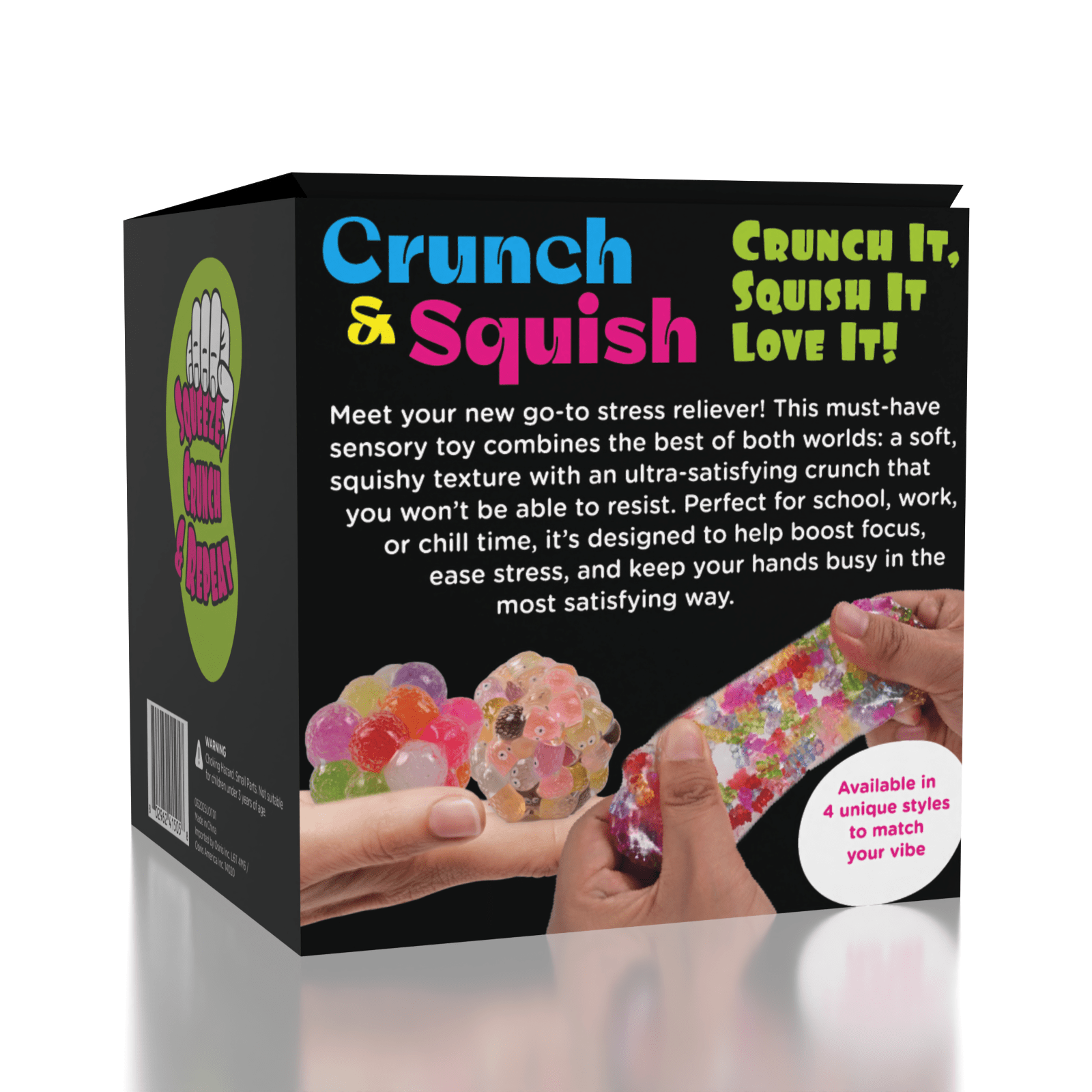 Crunch & Squish Candy Series Crunchy Squishy Stress Ball Fidget Toy (1pc) Color Ships Assorted Simple Exclusive 
