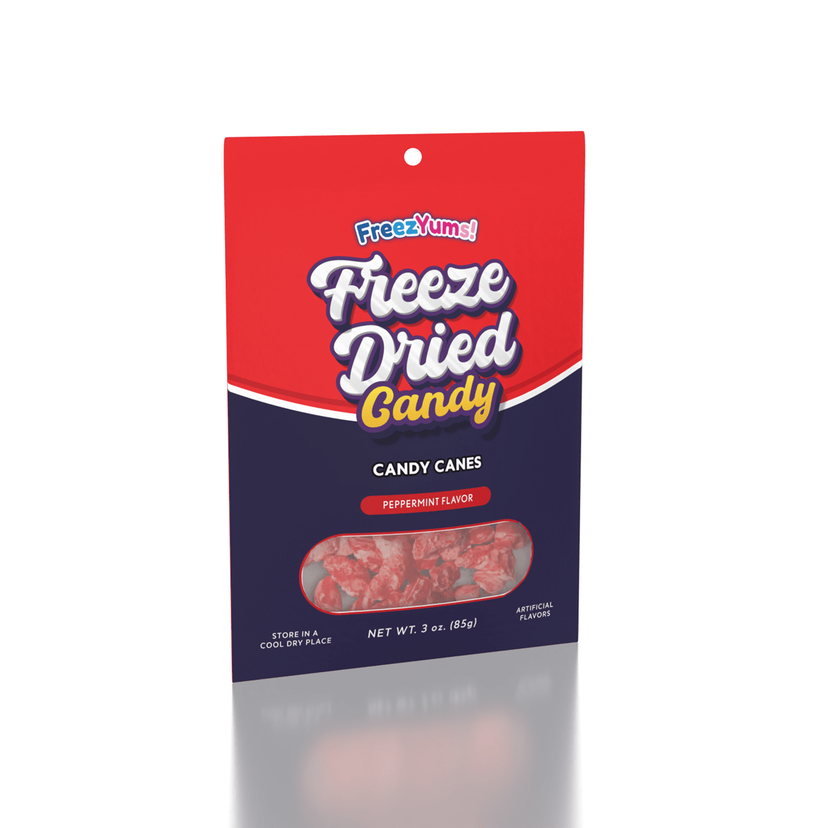 FreezYums! Freeze-Dried Candy Canes – Peppermint Flavor Simple FreezYums 
